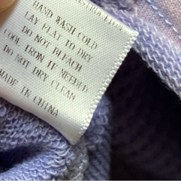 Periwinkle Washed Mixed Fabrics/Long Sleeve Pullover Top /thumbholes/ tunic NWT - Picture 14 of 15